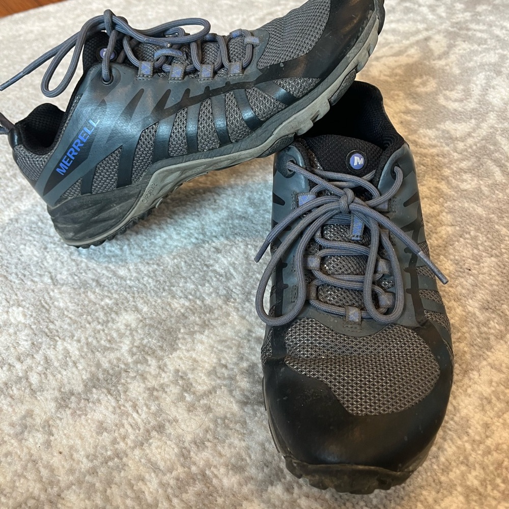 Merrell Siren Edge Q2 Womens Sz 8.5 Gray Athletic Hiking Walking Shoes Sneakers